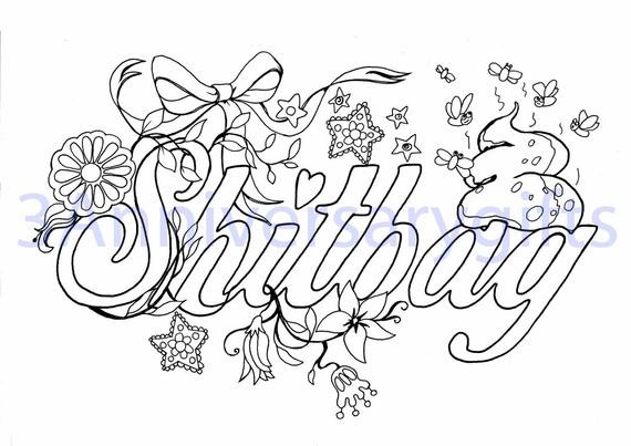 Swear Words Coloring Pages
 Swear Word Coloring Pages Printable Sketch Coloring Page