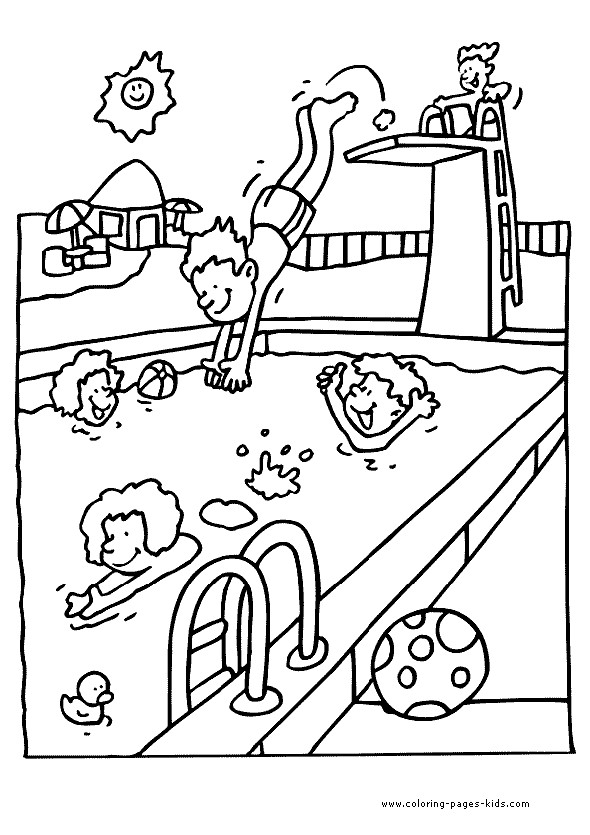 Swim Coloring Pages
 Summer Coloring Pages