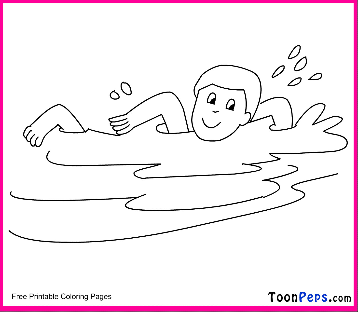 Swim Coloring Pages
 Swimming Coloring Pages Kidsuki