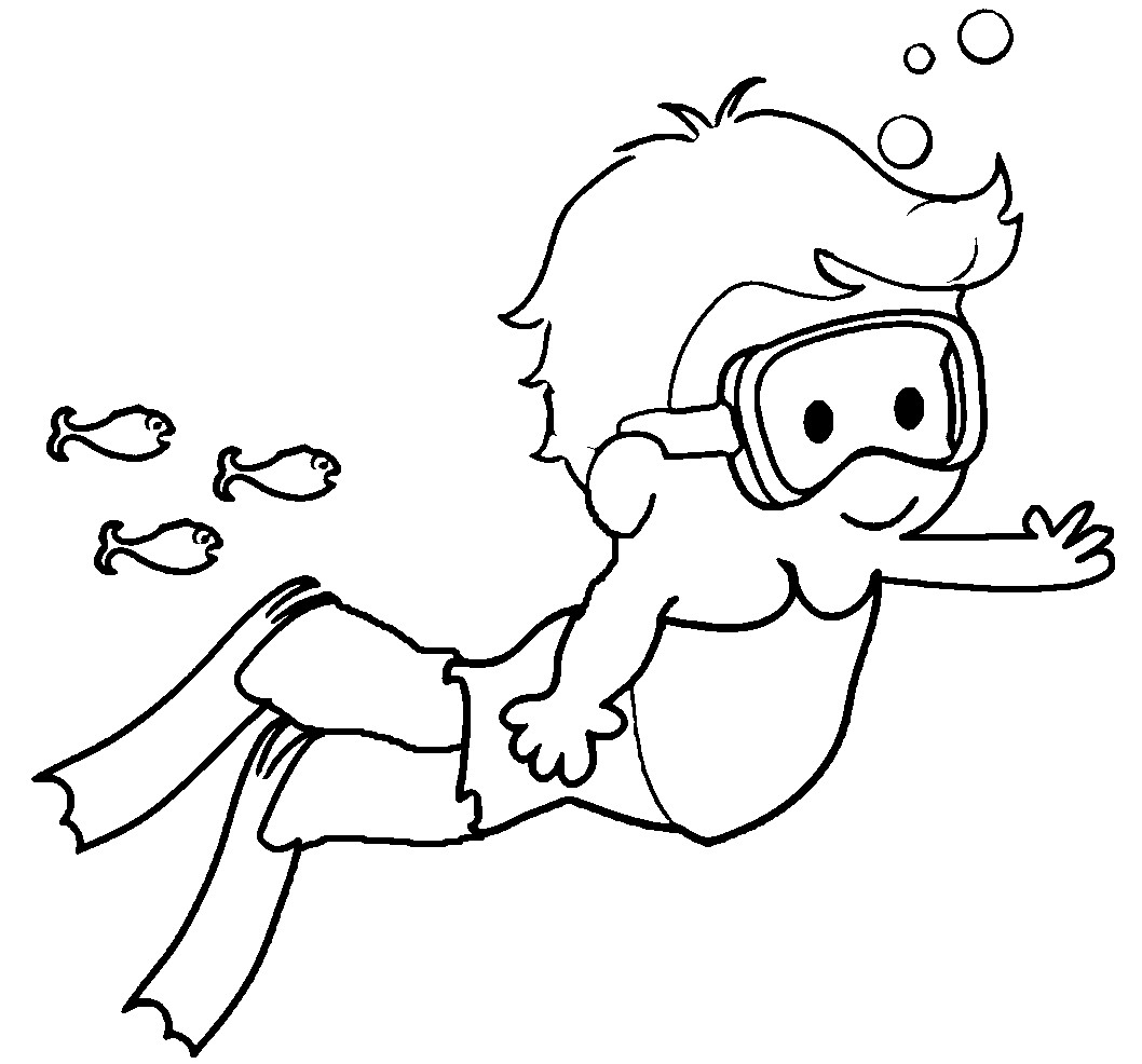 Swim Coloring Pages
 Under Water Coloring Pages