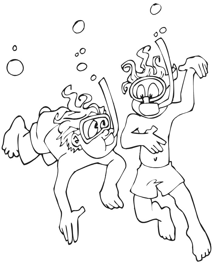 Swim Coloring Pages
 Swimming Coloring Pages AZ Coloring Pages