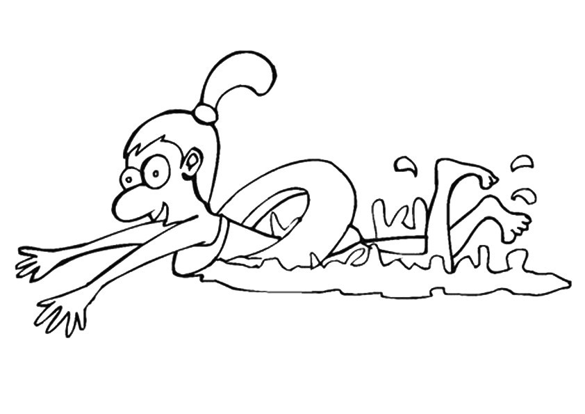 Swim Coloring Pages
 Swimming coloring sheets for kids Coloring pages for