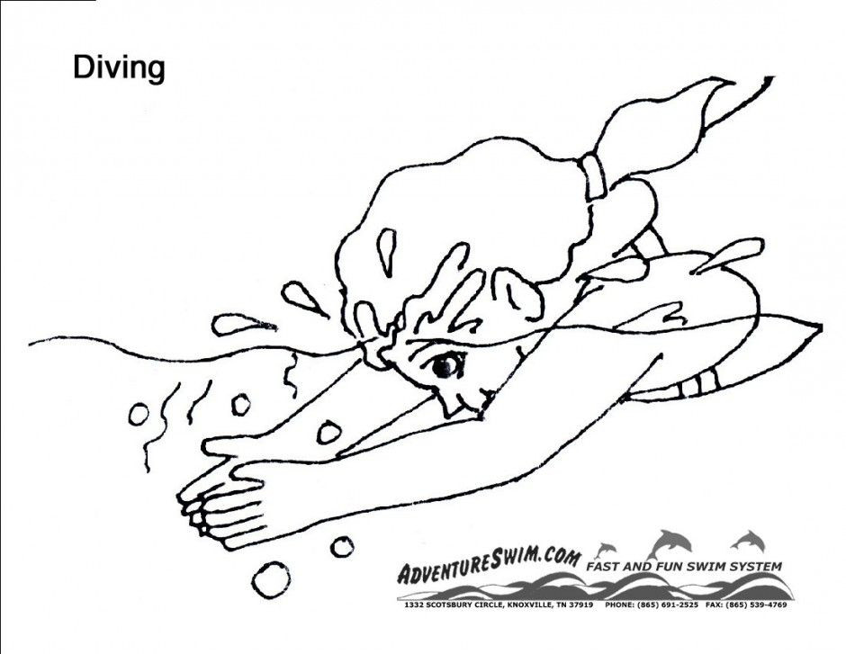 Swim Coloring Pages
 Cartoon Swimmers Free Colouring Pages