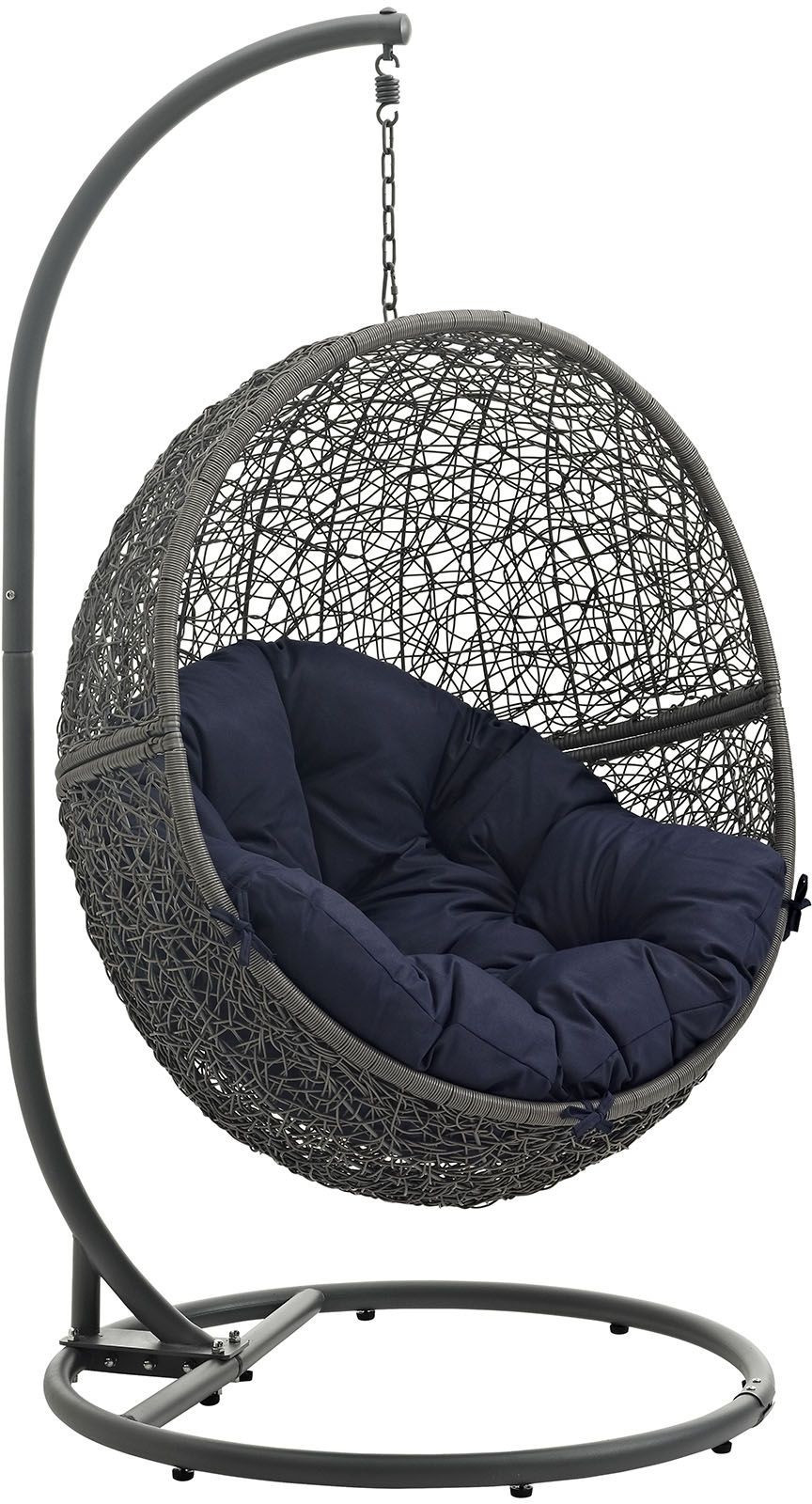 Best ideas about Swing Chair With Stand
. Save or Pin Hide Gray Navy Outdoor Patio Swing Chair With Stand from Now.