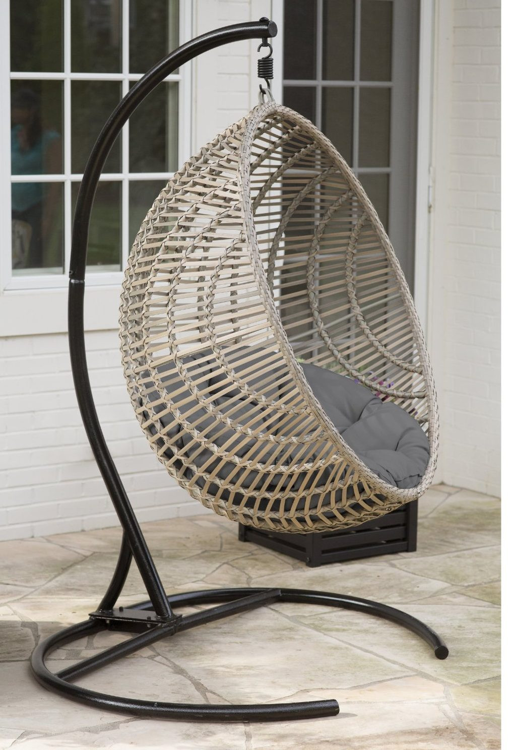 Best ideas about Swing Chair With Stand
. Save or Pin Review Wicker Hanging Chair with Stand by Island Bay Now.