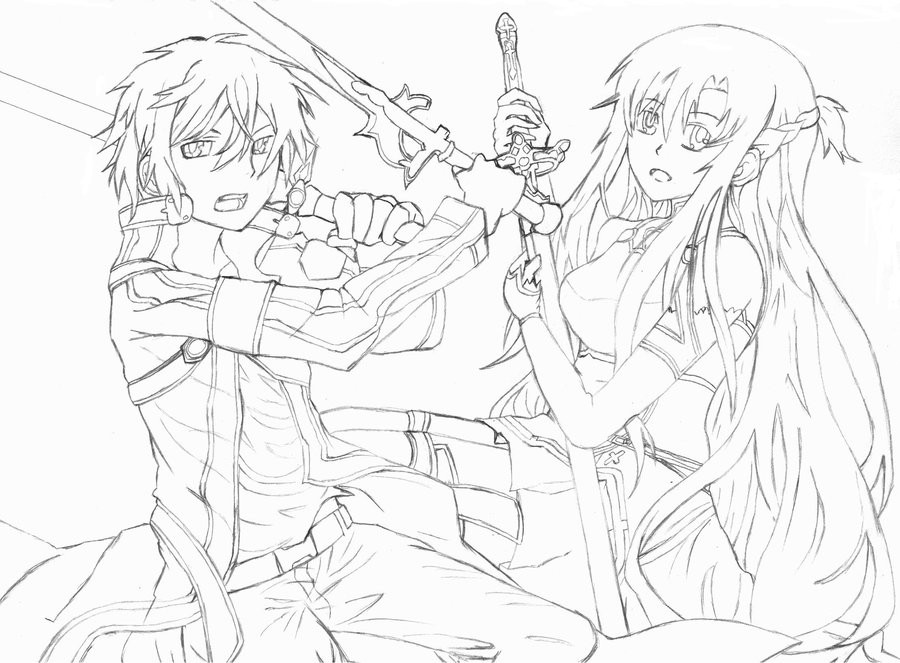 Sword Art Online Coloring Pages
 Sword Art Free Colouring Pages