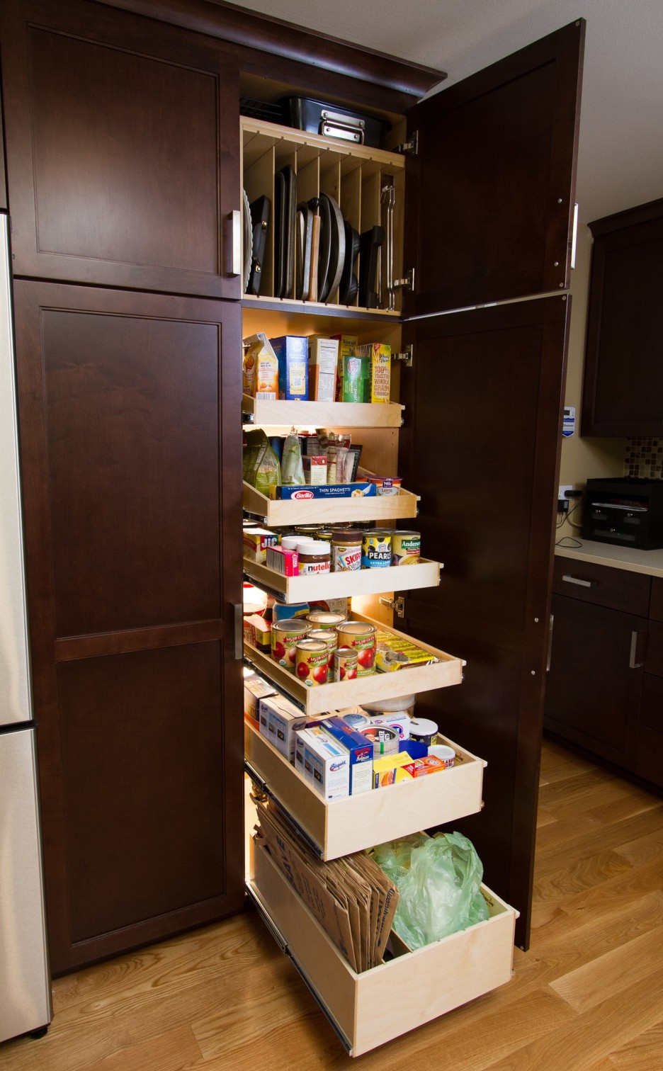 Best ideas about Tall Kitchen Pantry Cabinet
. Save or Pin Dark Brown Tall Pantry Cabinet With Drawers Aside Long Now.