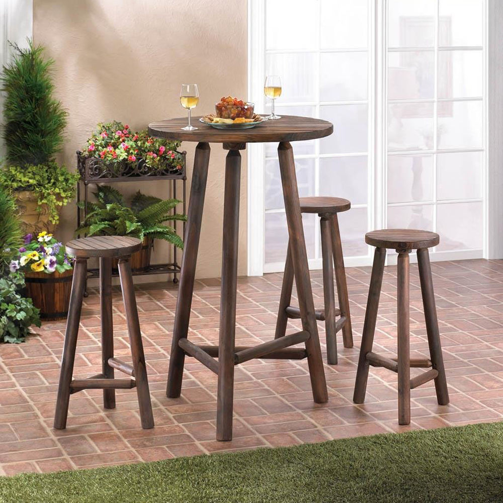 Best ideas about Tall Patio Table
. Save or Pin PATIO HIGH TOP TABLE SET Outdoor 42" Tall Fir Wood Table Now.