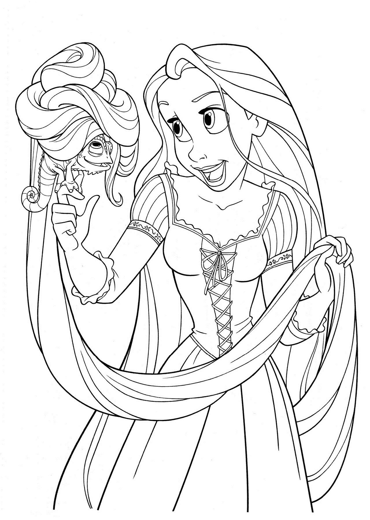 Tangled Coloring Pages
 Free Printable Tangled Coloring Pages For Kids