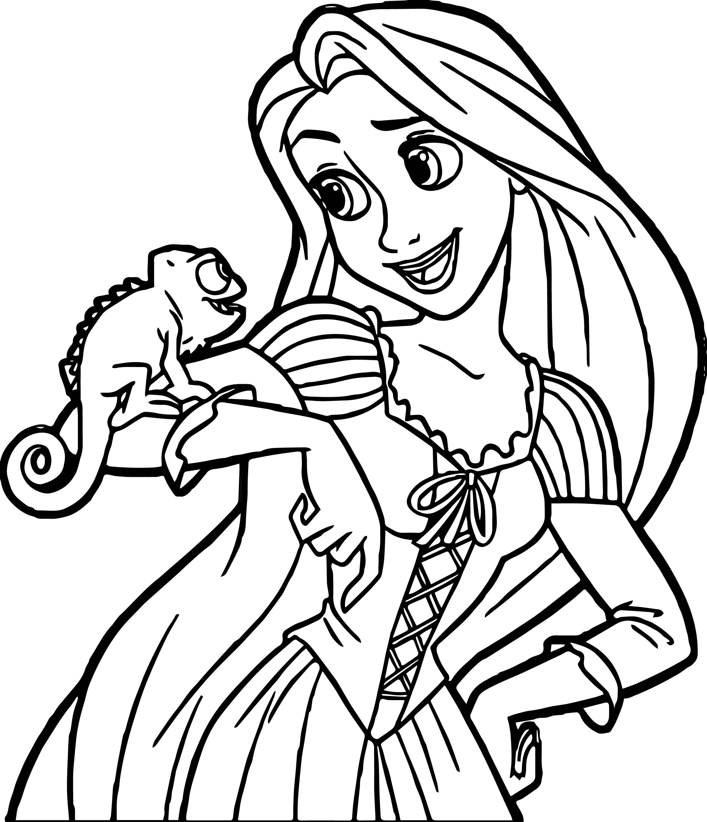 Tangled Coloring Pages For Girls
 Disney Princess Tangled Coloring Page
