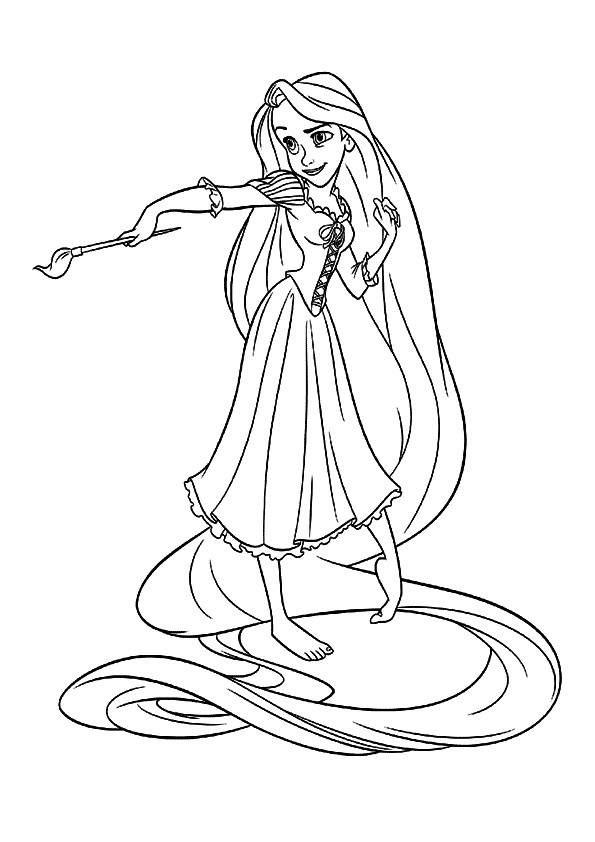 Tangled Coloring Pages For Girls
 Free Printable Tangled Coloring Pages For Kids