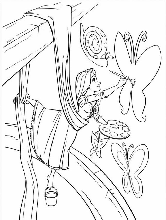 Tangled Coloring Pages
 Free Printable Tangled Coloring Pages For Kids