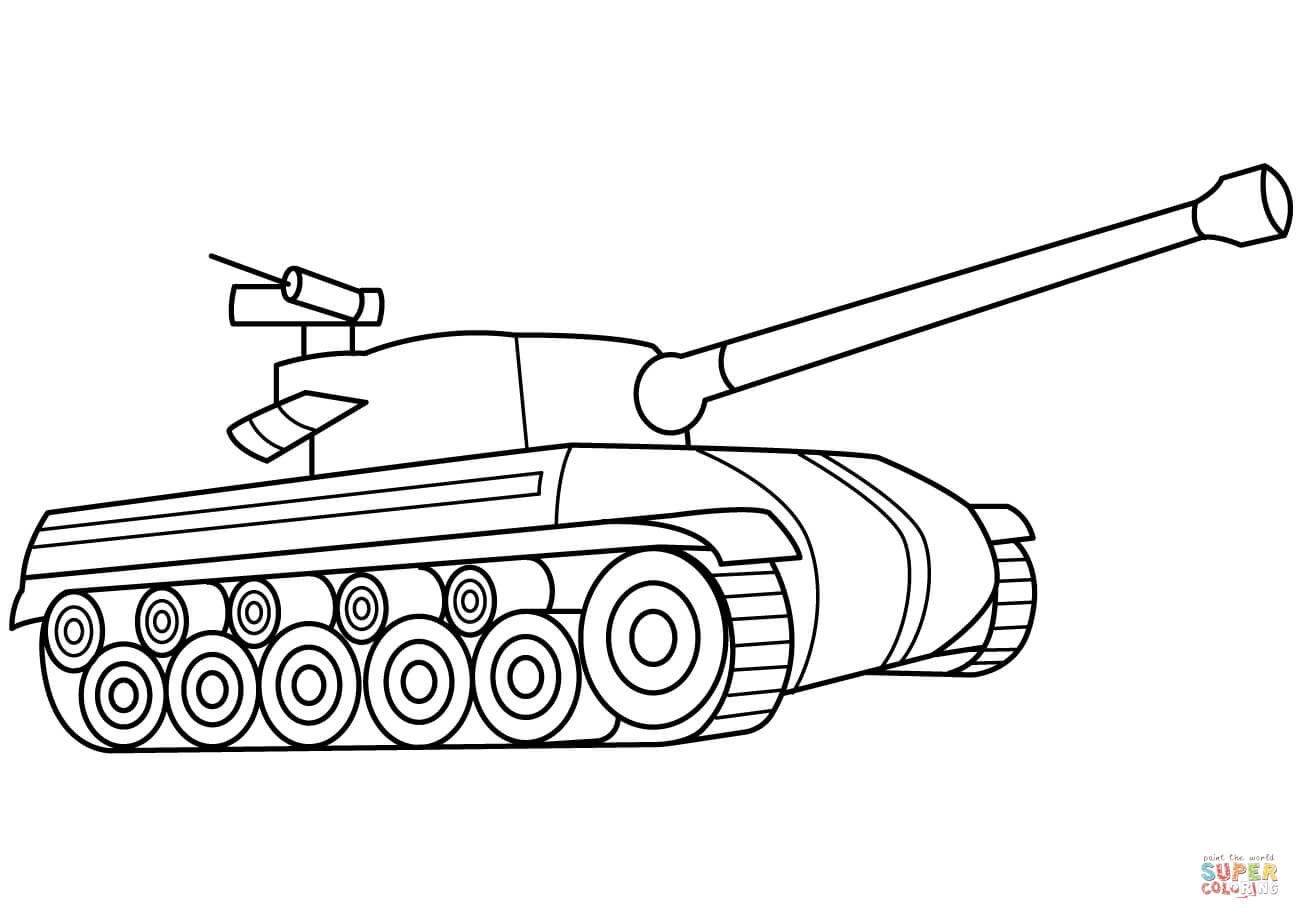 Tanks Coloring Pages
 Tank coloring page