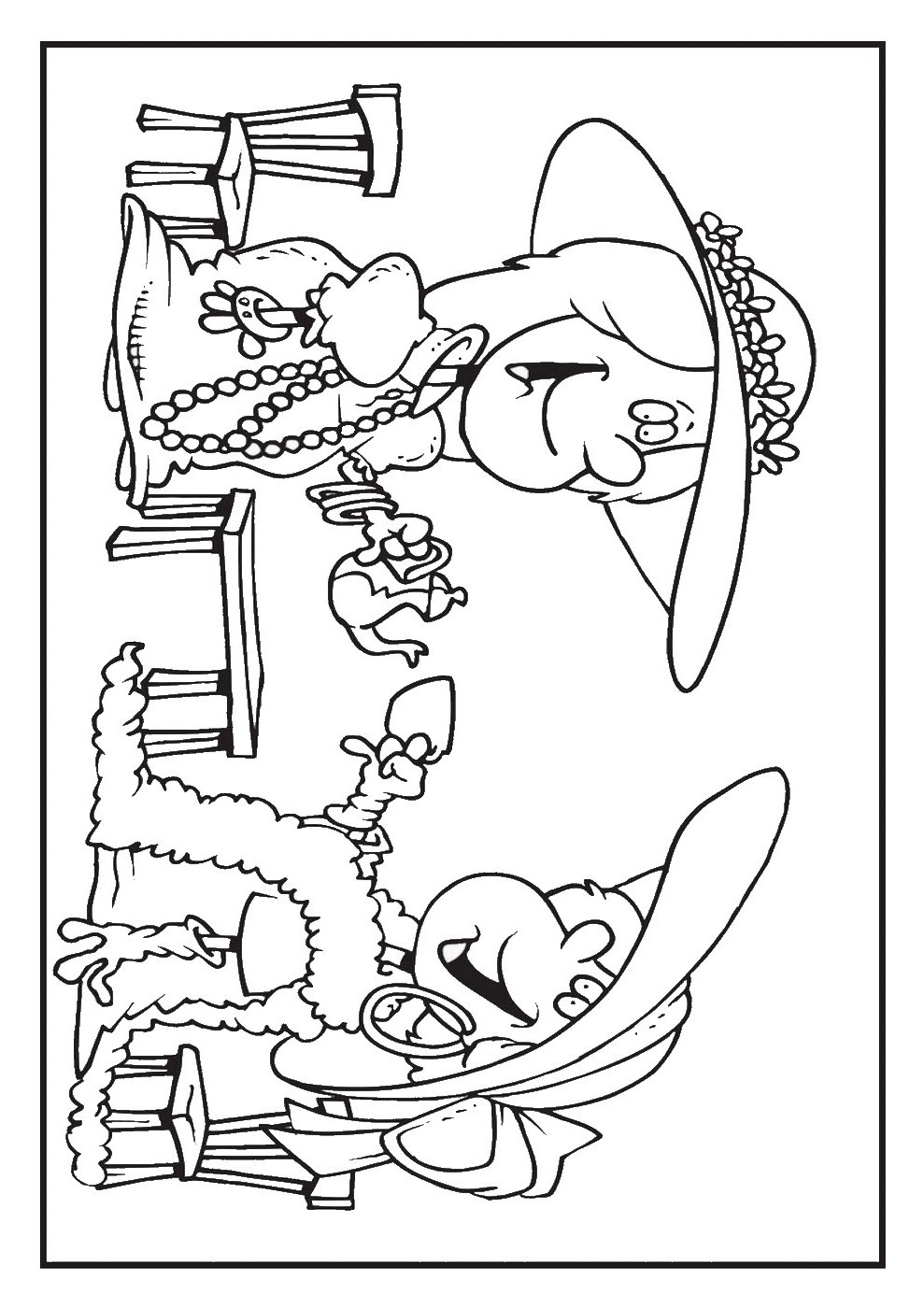 Tea Party Coloring Pages
 Tea Party Coloring Pages