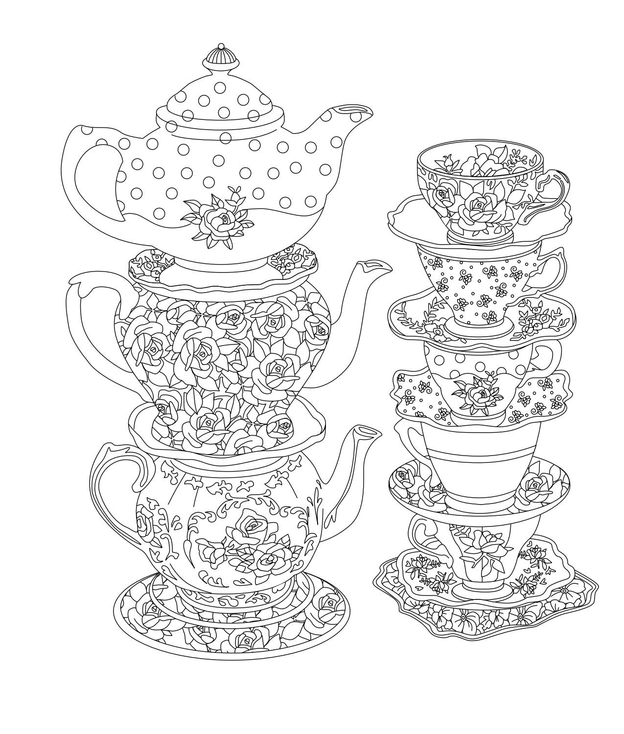 Tea Party Coloring Pages
 Elegant Tea Party Coloring Book by Kent Sorsky Issuu