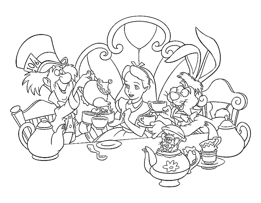 Tea Party Coloring Pages
 Tea Party Coloring Page Coloring Home