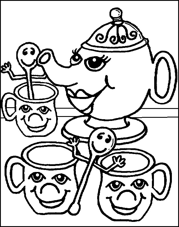 Tea Party Coloring Pages
 Tea Party Coloring Page Coloring Home