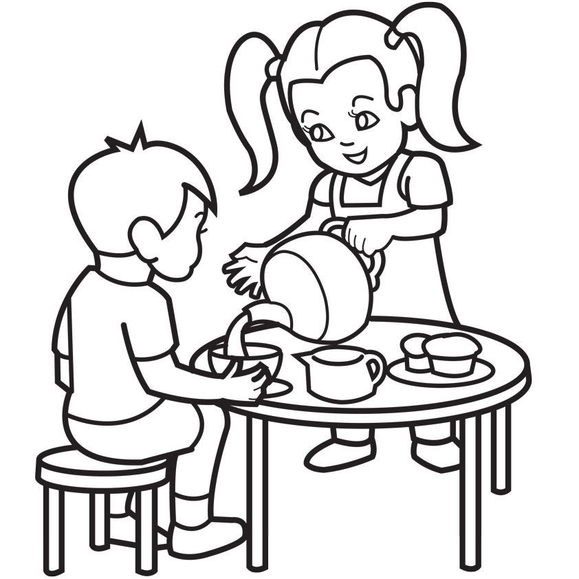 Tea Party Coloring Pages
 Tea Party Coloring Pages Coloring Home