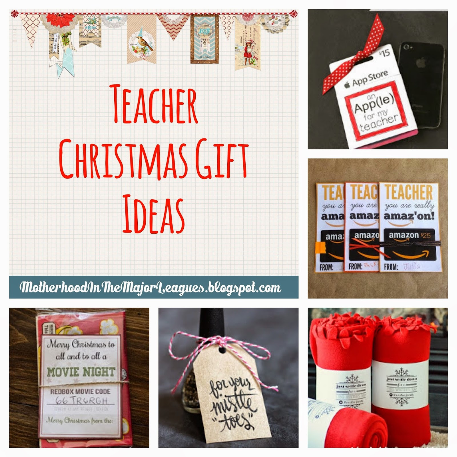 Teacher Holiday Gift Ideas
 Motherhood in the Major Leagues Teacher Christmas Gift Ideas