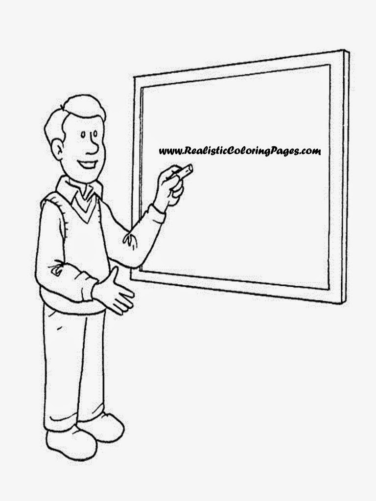 Teaching Coloring Pages
 Teacher Coloring Pages