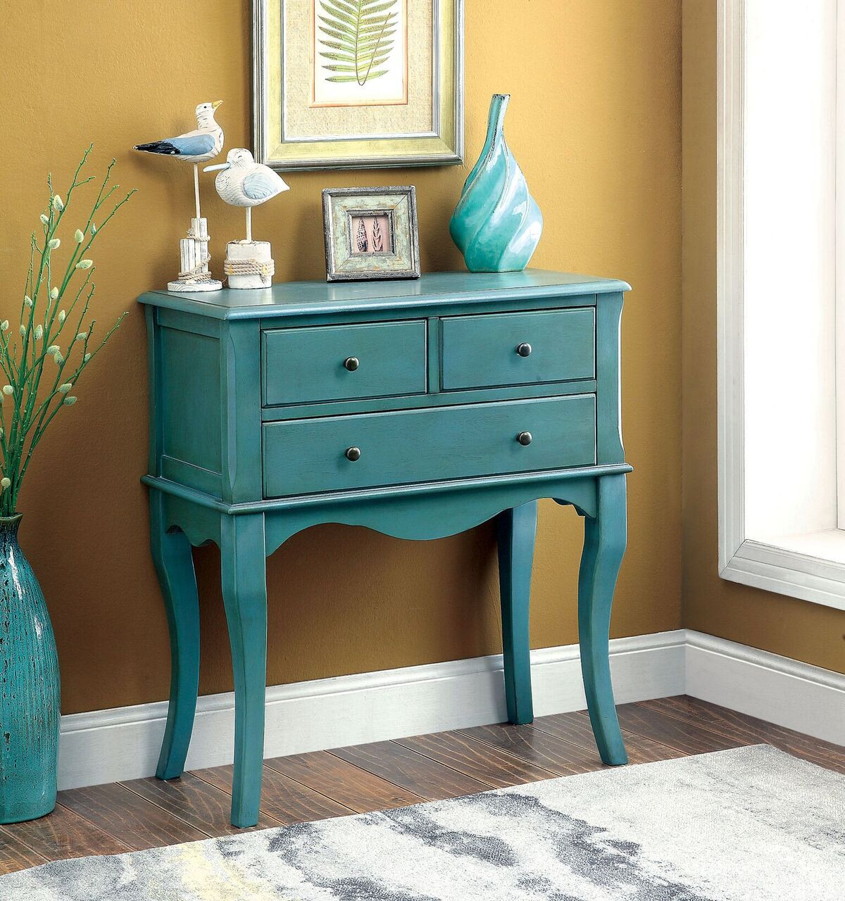 Best ideas about Teal Entryway Table
. Save or Pin Furniture of America Peraza Transitional 3 Drawer Hallway Now.