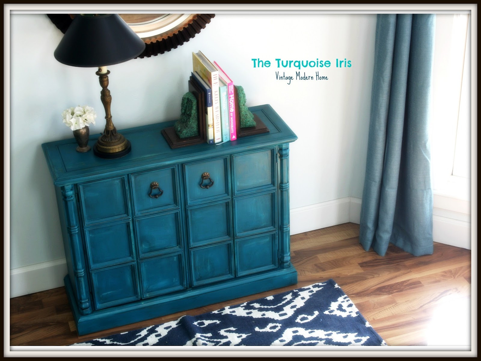 Best ideas about Teal Entryway Table
. Save or Pin The Turquoise Iris Furniture & Art Teal Vintage Foyer Table Now.