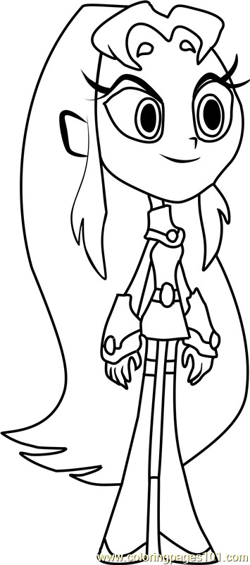 Teen Titans Go Coloring Pages
 Starfire Coloring Page Free Teen Titans Go Coloring