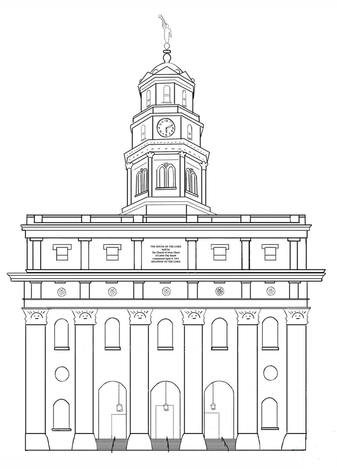 Temple Coloring Pages
 Latter Day Saints Coloring Pages LDS Coloring Pages