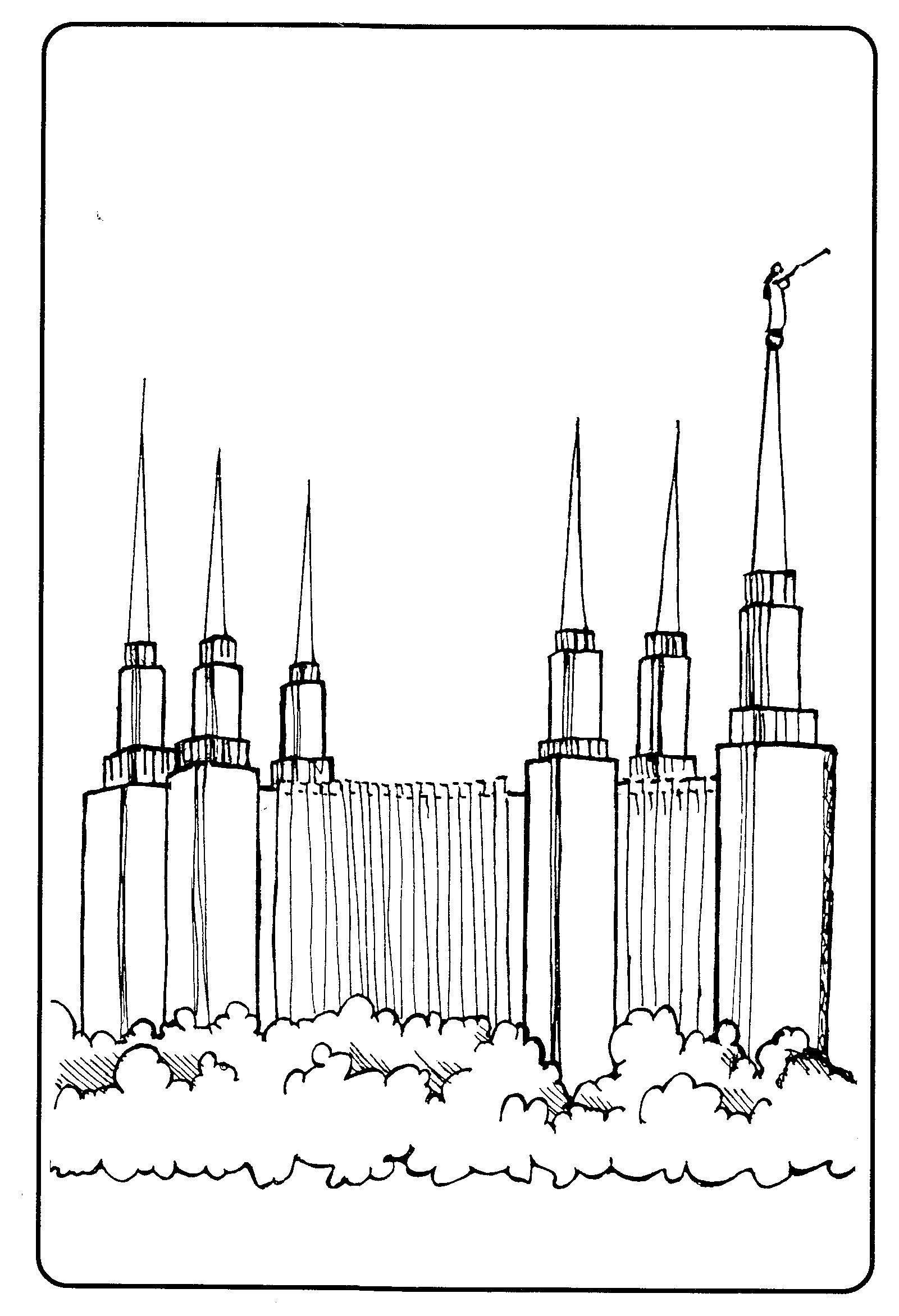 Temple Coloring Pages
 Mormon  Temple