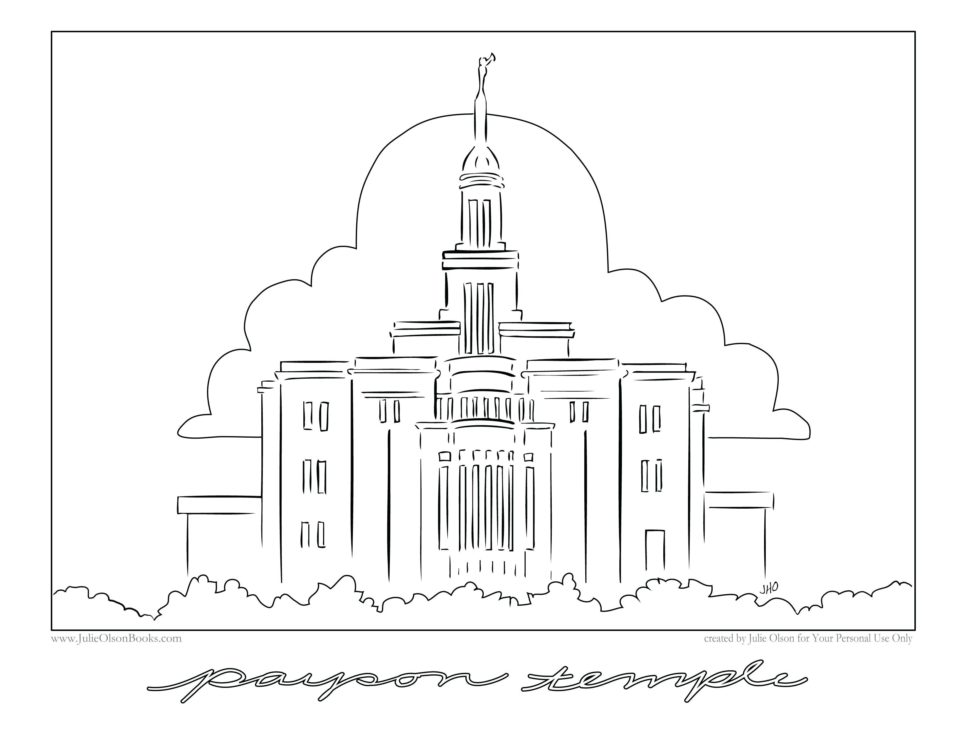 Temple Coloring Pages
 Mesa Temple Coloring Page thekindproject