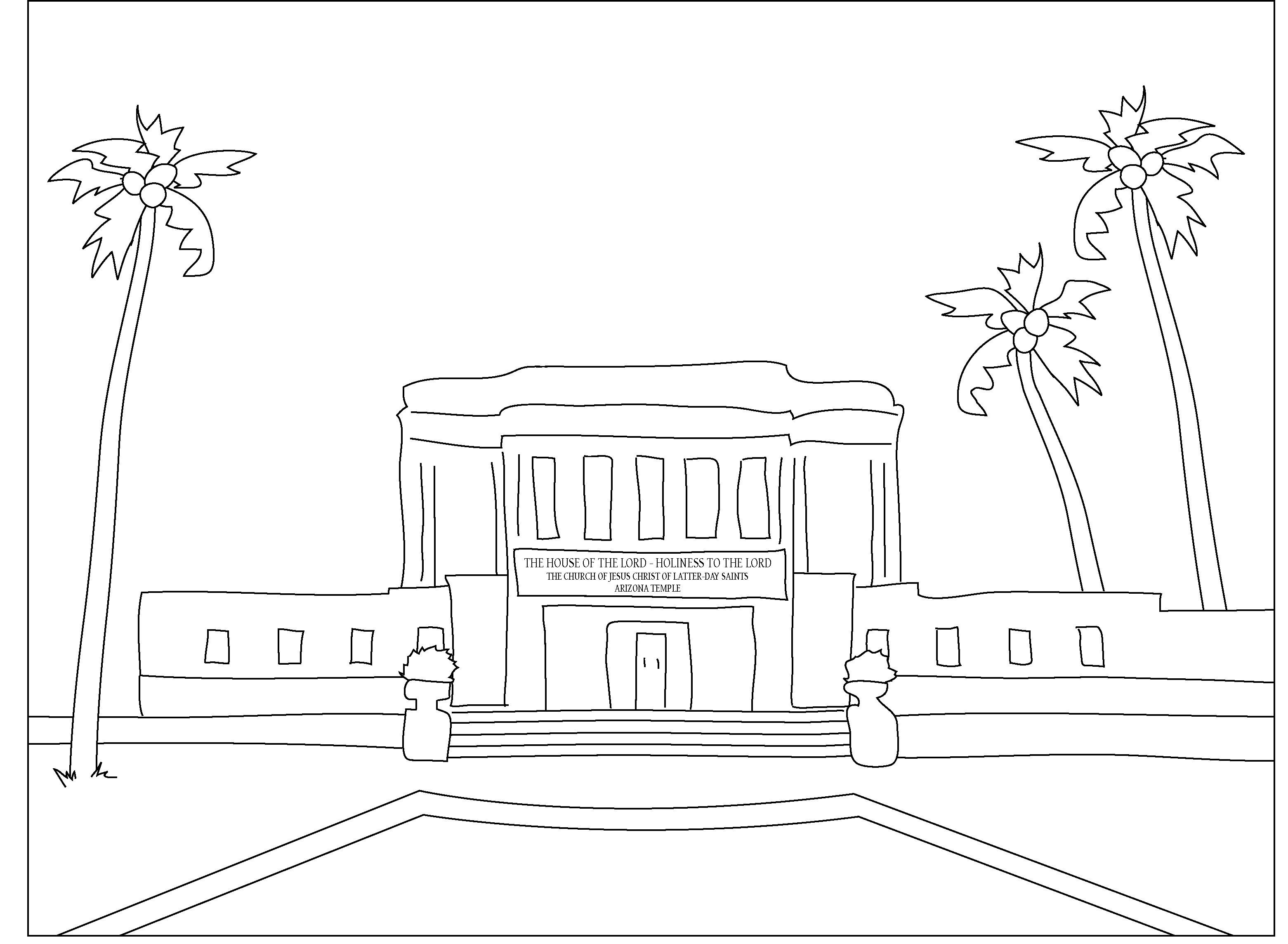 Temple Coloring Pages
 Mormon  Mesa Arizona Temple Coloring Page