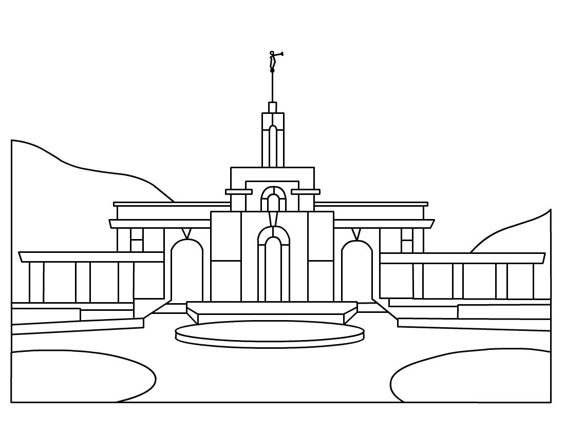 Temple Coloring Pages
 LDS Temple Clip Art – My CTR Ring