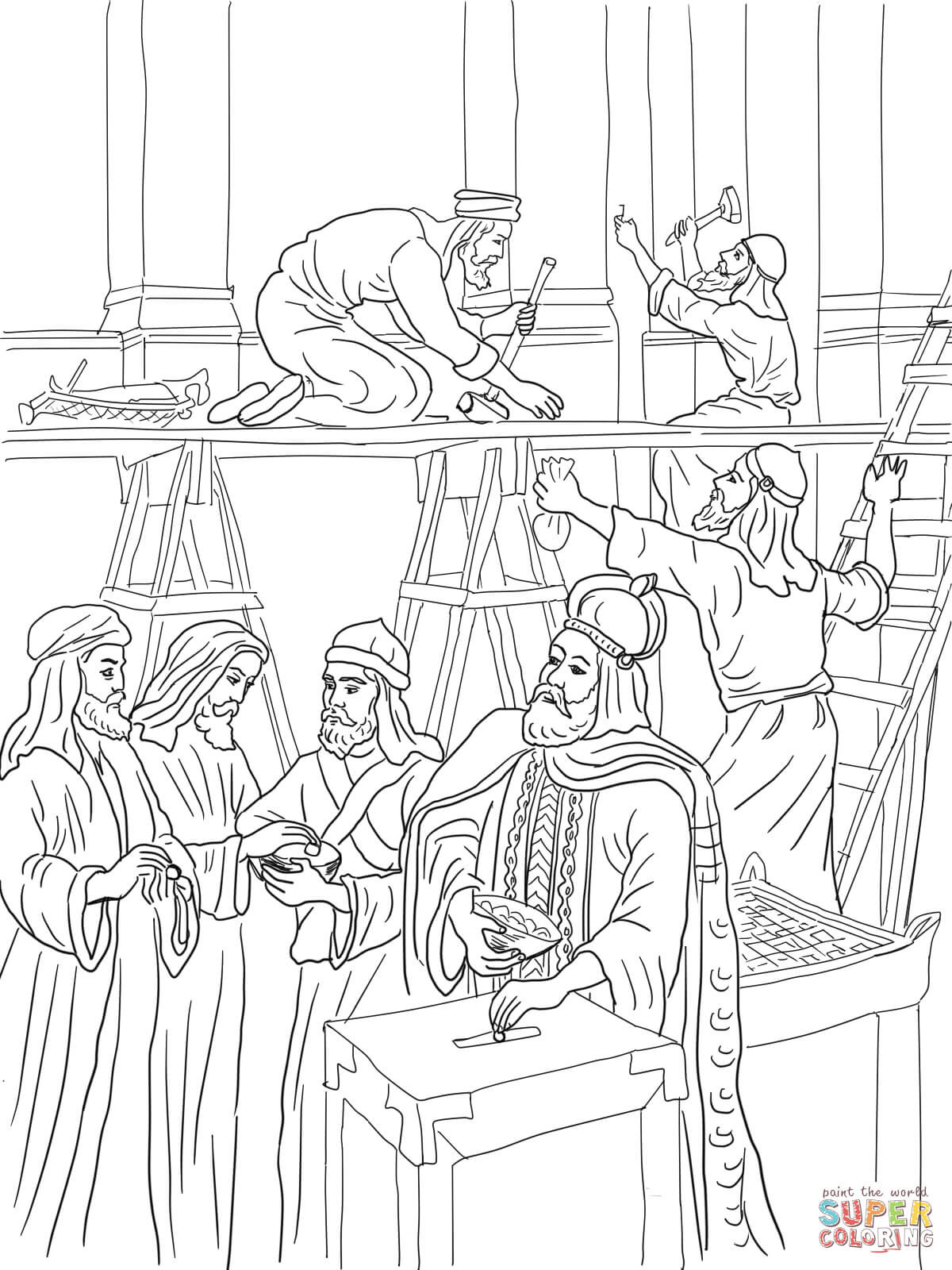 Temple Coloring Pages
 Solomons Temple Coloring Page