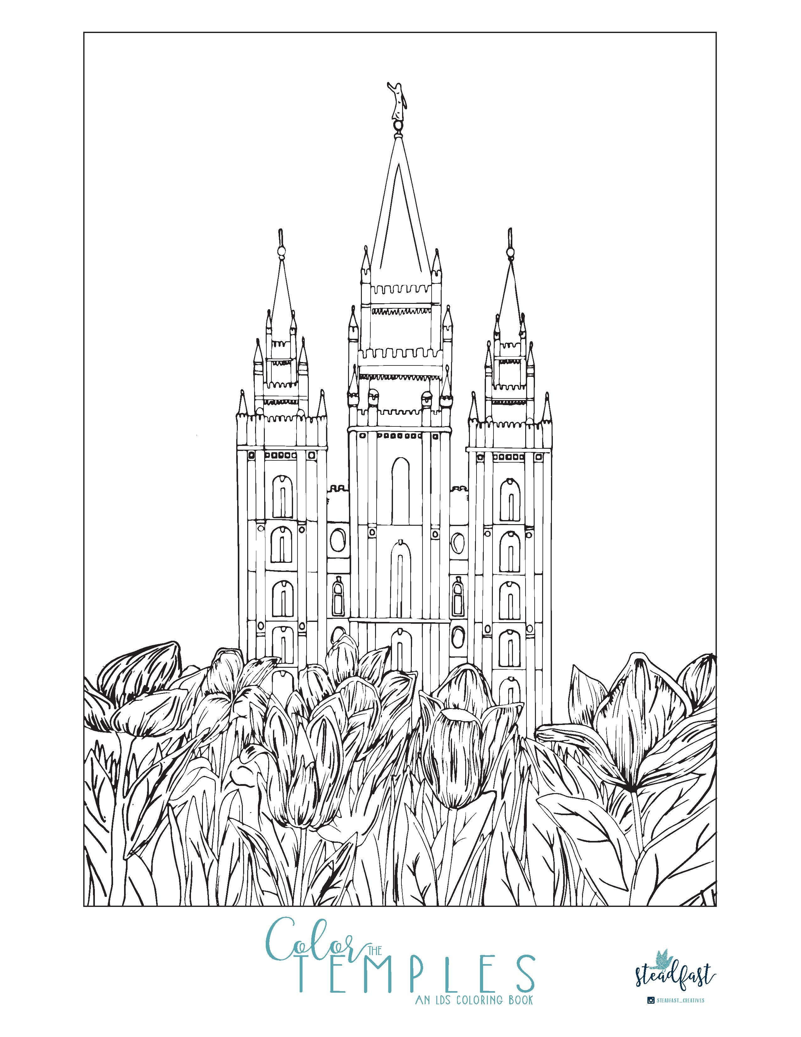 Temple Coloring Pages
 Enjoy this Beautiful Free Temple Coloring Page