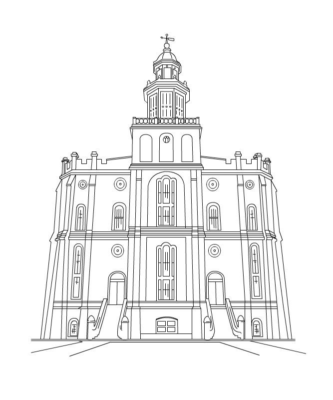 Temple Coloring Pages
 free lds clipart to color for primary children