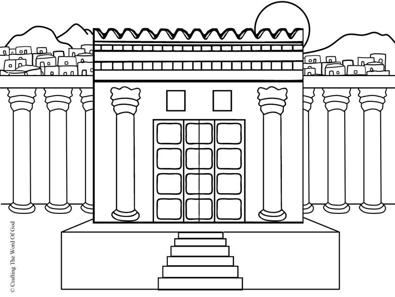 Temple Coloring Pages
 Rebuilding The Temple Crafting The Word God