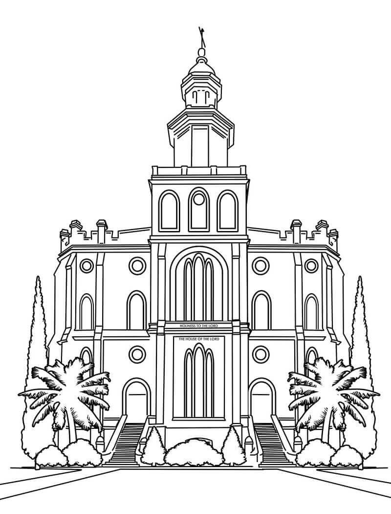 Temple Coloring Pages
 Latter Day Saints Coloring Pages LDS Coloring Pages