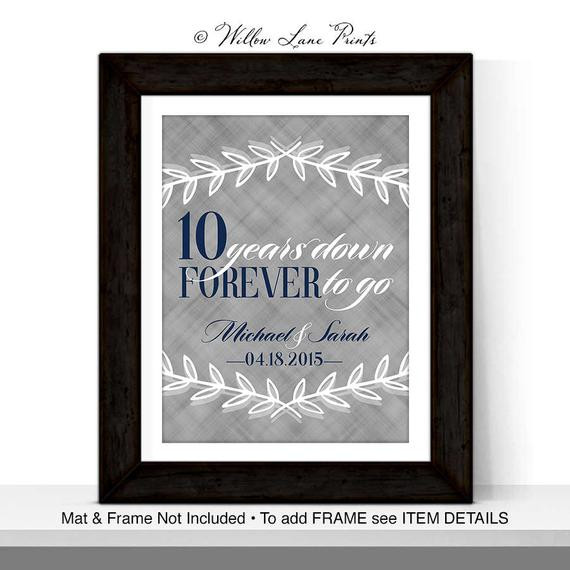 Tenth Anniversary Gift Ideas
 Tenth anniversary t for him her wedding anniversary