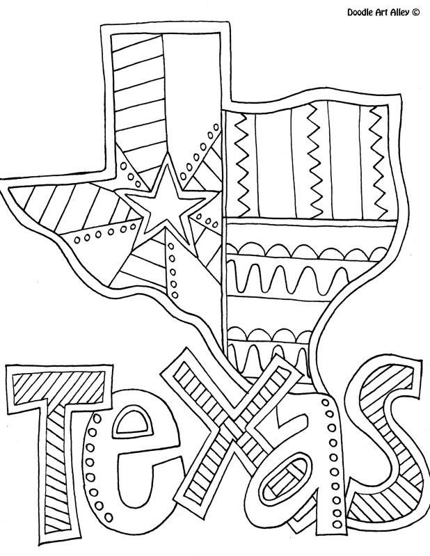 Texas Coloring Pages
 30 Free Doodle Art Coloring Pages to Print Gianfreda