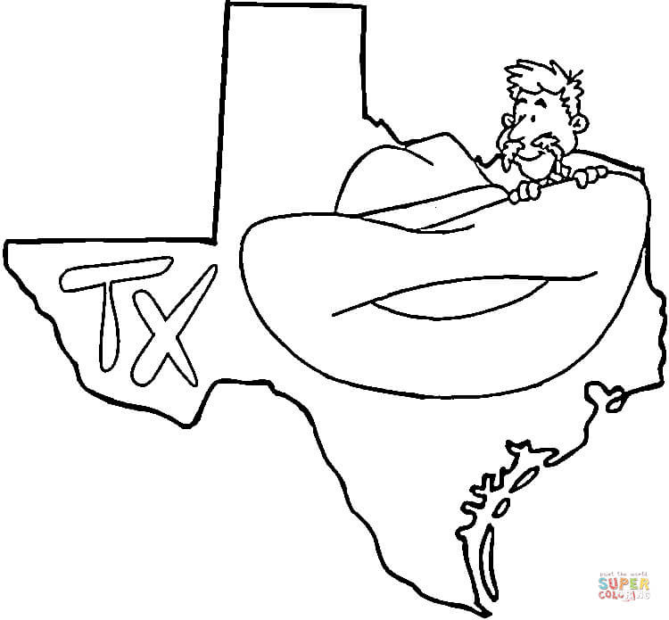 Texas Coloring Pages
 Ausmalbild Texas