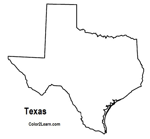Texas Coloring Pages
 State Texas Flag And Map Coloring Pages