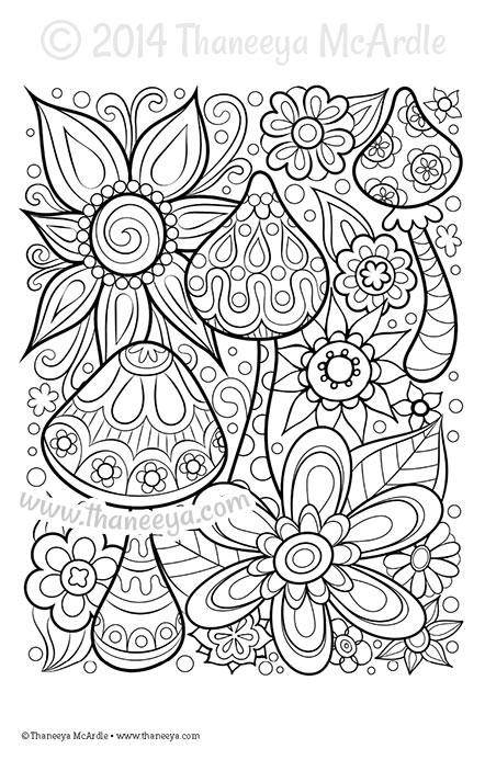Thaneeya Mcardle Free Coloring Pages
 Color Dreams Coloring Book by Thaneeya McArdle — Thaneeya
