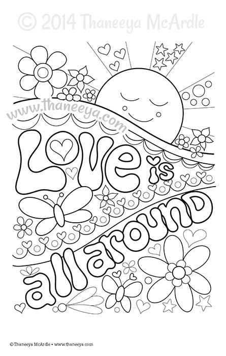 Thaneeya Mcardle Free Coloring Pages
 Color Love Coloring Book by Thaneeya McArdle — Thaneeya