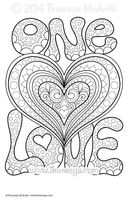 Thaneeya Mcardle Free Coloring Pages
 Color Love Coloring Book by Thaneeya McArdle — Thaneeya