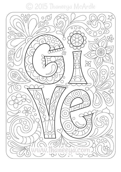 Thaneeya Mcardle Free Coloring Pages
 Color Cool Coloring Book by Thaneeya McArdle — Thaneeya