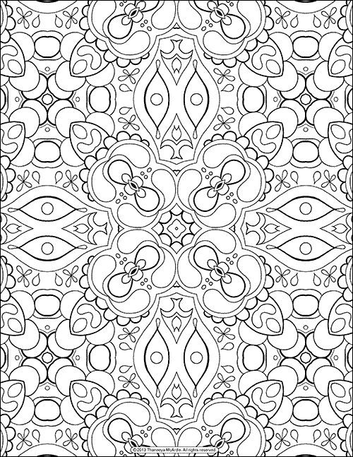 Thaneeya Mcardle Free Coloring Pages
 Free Adult Coloring Page Abstract Pattern by Thaneeya