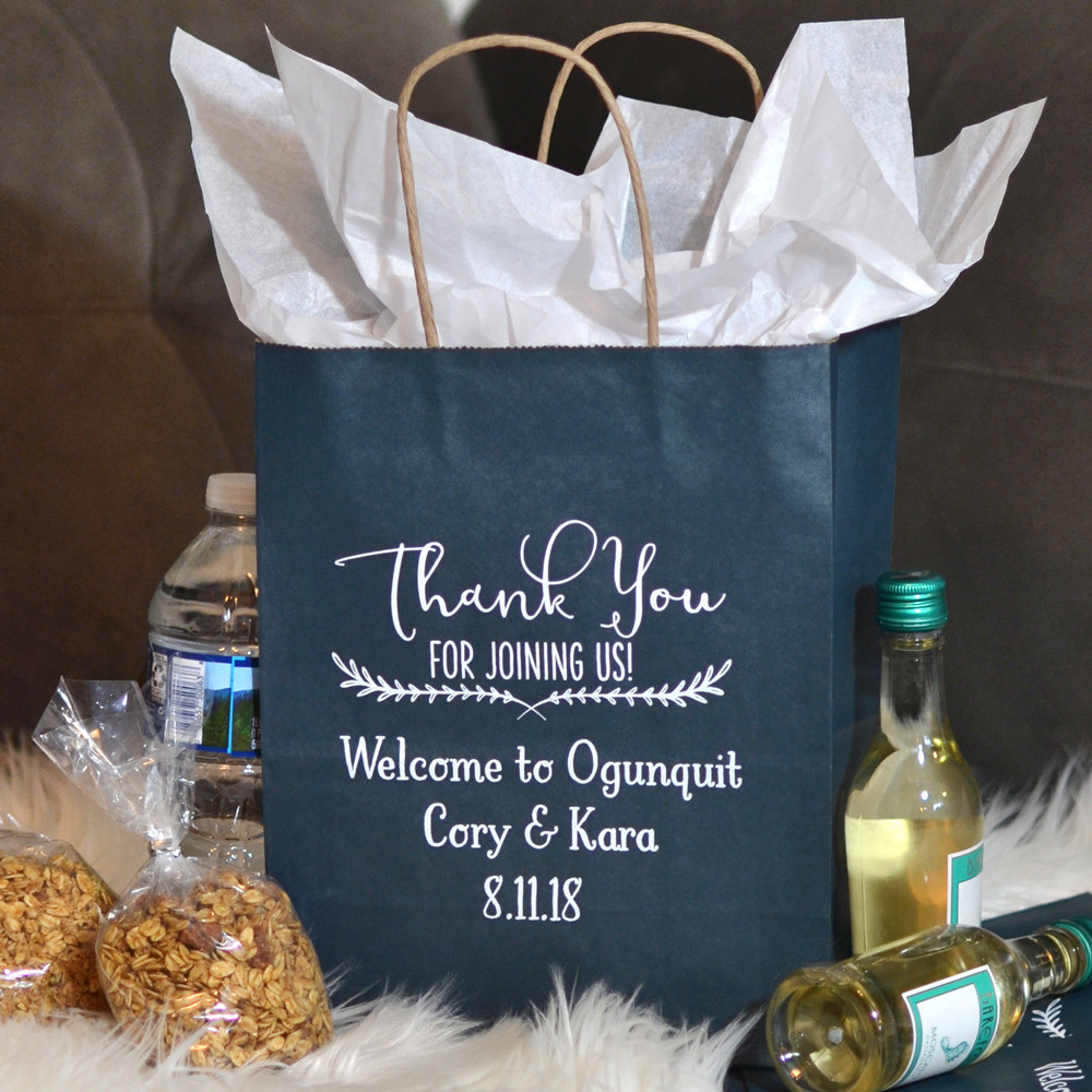 Thank You Gift Bag Ideas
 Personalized Hotel Wedding Gift Bags