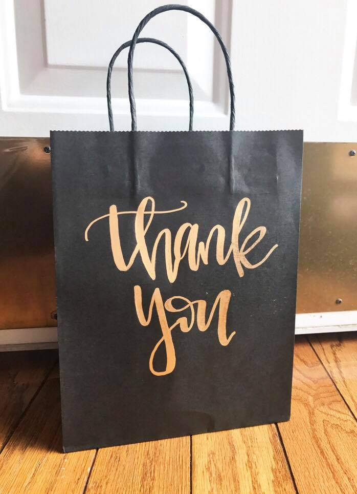 Thank You Gift Bag Ideas
 Thank you t bags craft paper bags t bags wedding