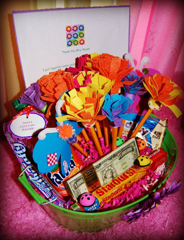Thank You Gift Baskets Ideas
 Teacher thank you basket crafts Pinterest