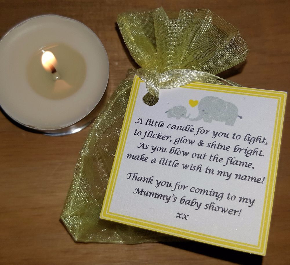 Thank You Gift Ideas For Baby Shower
 BABY SHOWER FAVOURS VANILLA CANDLES Can be personalised